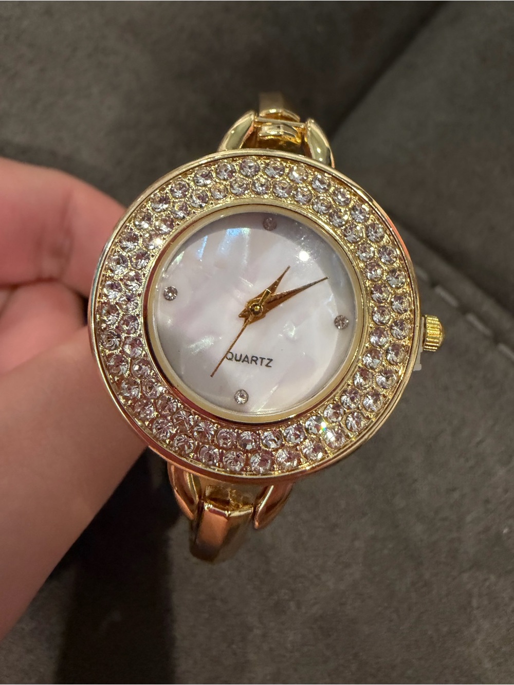 New Gold Crystal-Accent Women's Quartz Watch - Gold